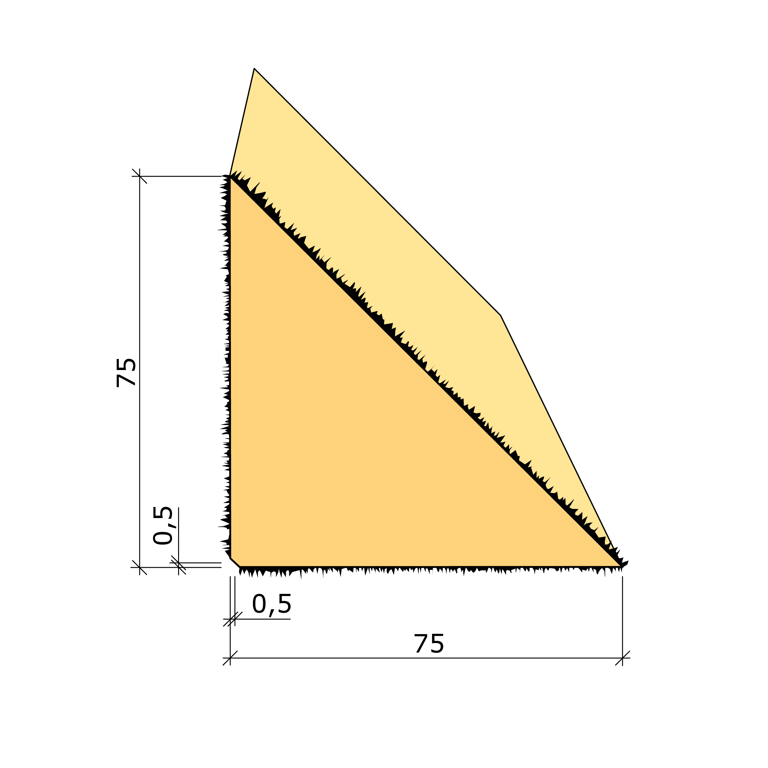 75x75 Gjutlist trekantlist Gran G4-2 - Bild 2